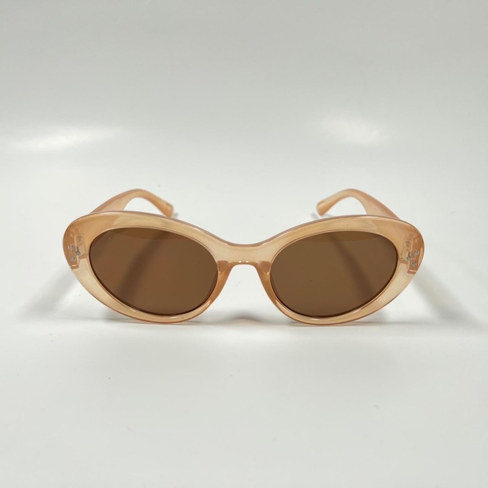 COPY - oval peach frame sunglasses